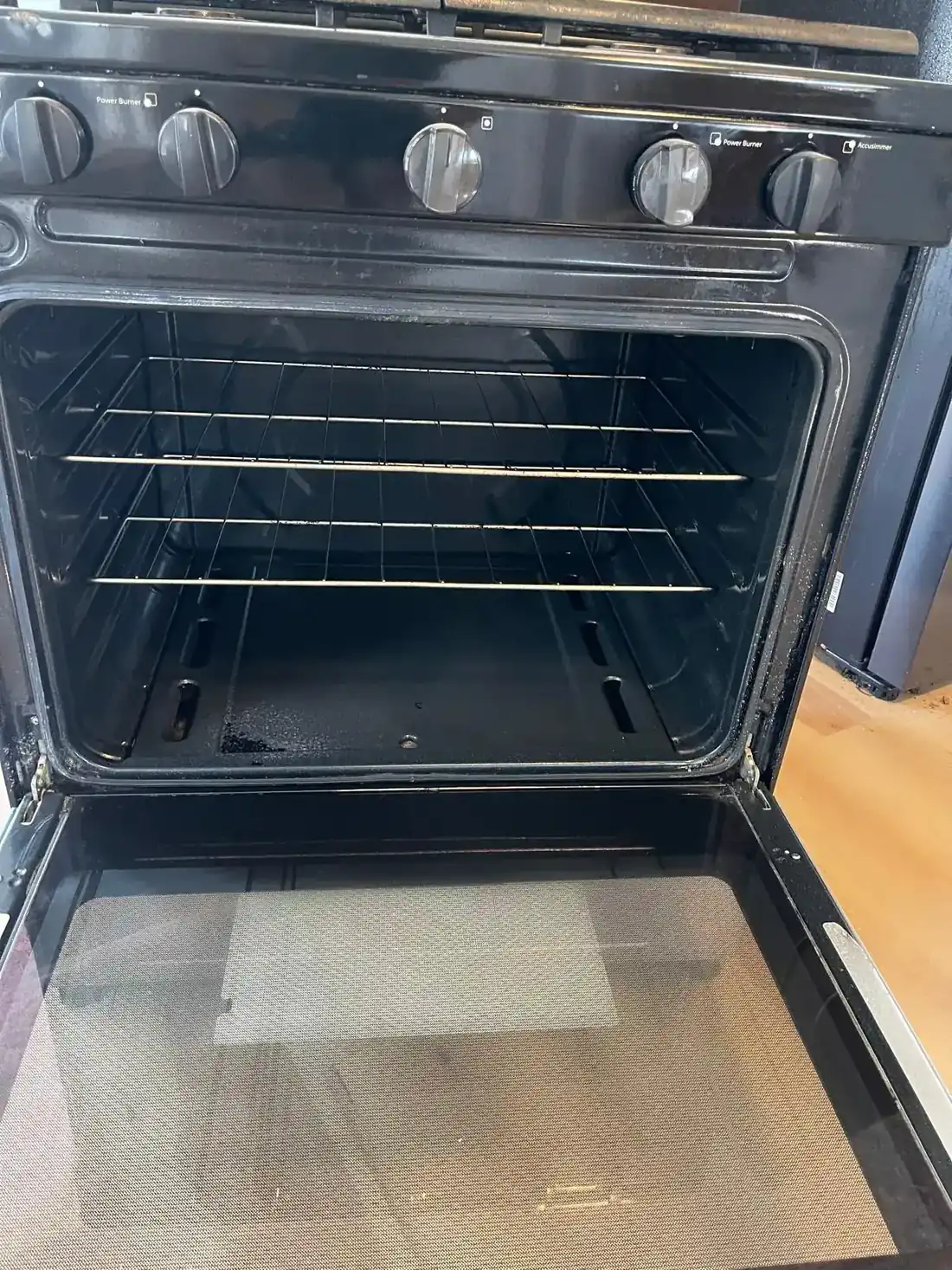 Clean oven interior and racks after a deep cleaning in Clinton, MA